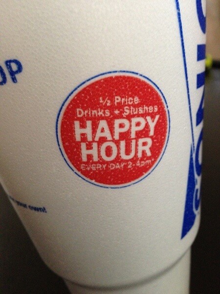 Sonic Happy Hour logo on cup
