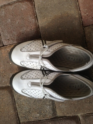 Shoes cleaned with Sof Sol Instant Cleaner